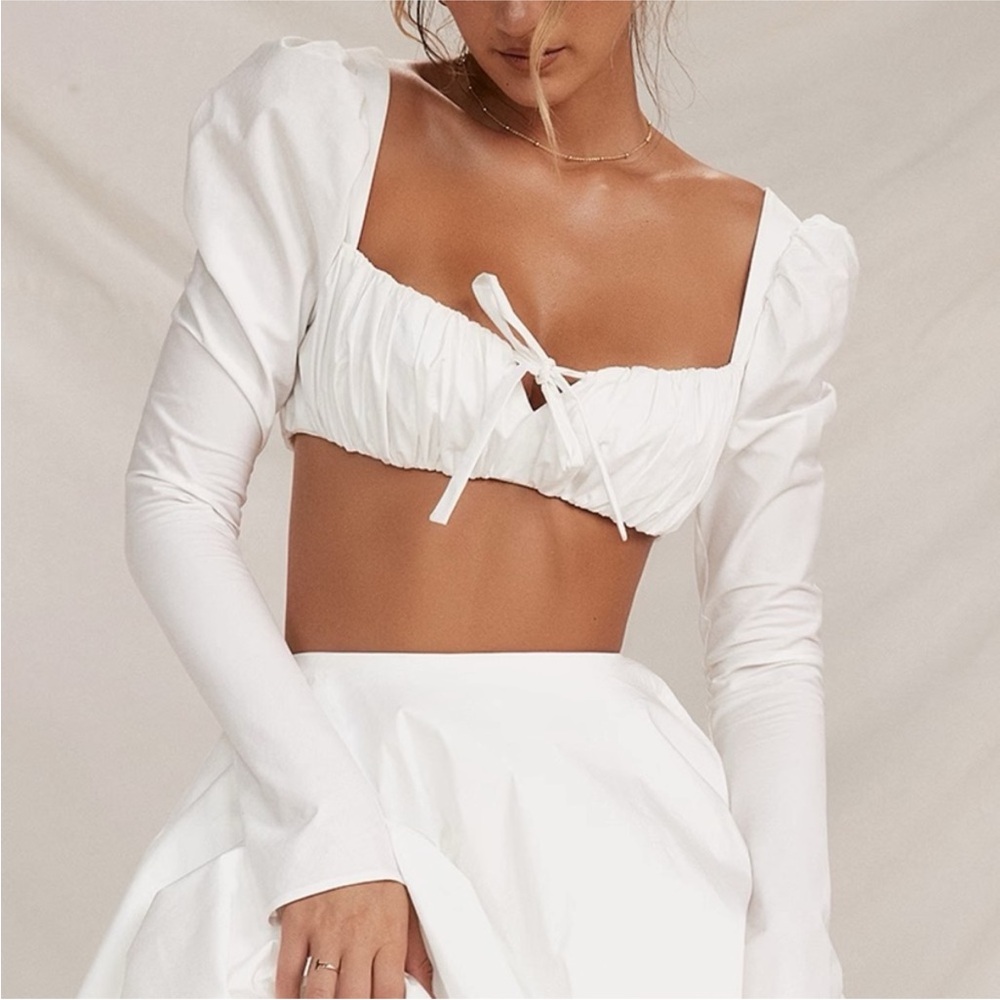 House of CB Shira Long Sleeve Crop Top Size XS